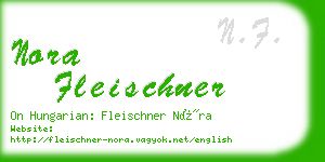 nora fleischner business card